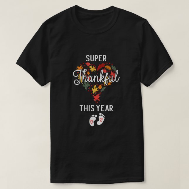 Toppen för meddelande om kvinnans Thanksgiving Gra T Shirt (Design framsida)