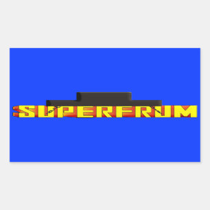 Toppen Frum Rektangulärt Klistermärke