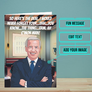 Toppen Funny Bidenisms födelsedagskort Kort