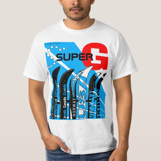 Toppen-G skidar den vintersportSnowblade T-tröja T Shirt (Framsida)