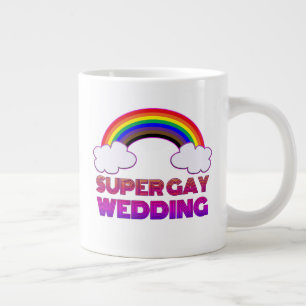 Toppen Gay Bröllop Podcast Mugg (Höger-handed) Jumbo Mugg