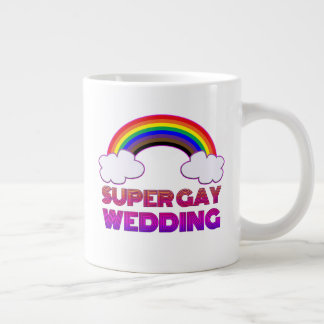 Toppen Gay Bröllop Podcast Mugg (Höger-handed) Jumbo Mugg