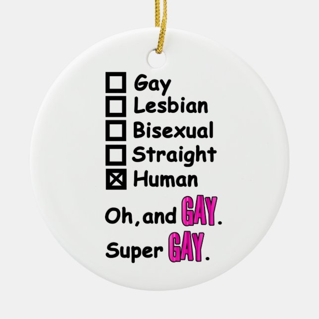 Toppen Gay Julgransprydnad Keramik (Framsidan)