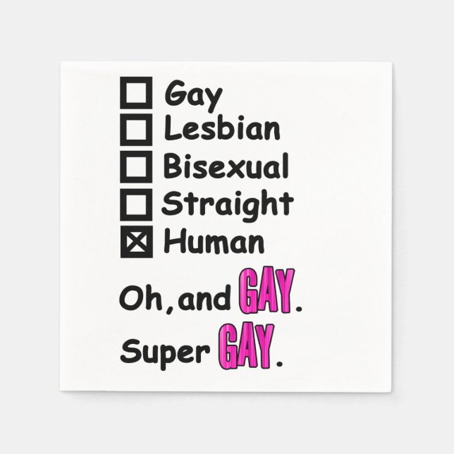 Toppen Gay Pappersservett (Framsidan)