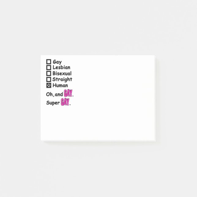 Toppen Gay Post-it Block (Framsida)