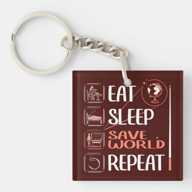 Toppen Geography Teacher Saves World Tack Gift (Framsidan)
