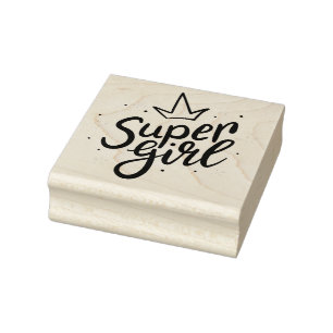 Toppen Girl Rubber Frimärke Stämpel