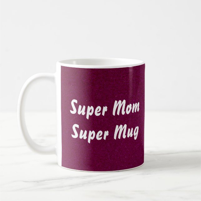 toppen glitter mamma, modernt abstrakt-monogram kaffemugg (Vänster)