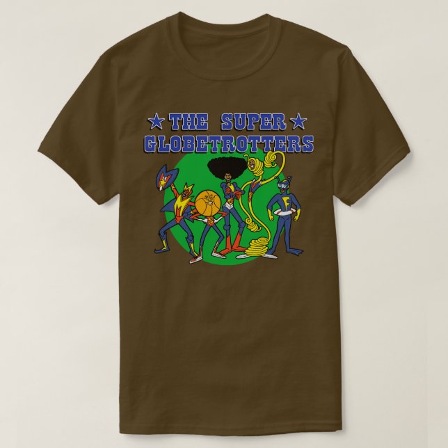 Toppen Globetrotters lapp T Shirt (Design framsida)