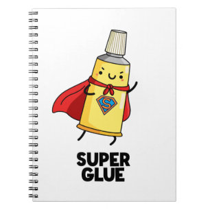 Toppen Glue Funny Toppen Hero Pun Anteckningsbok