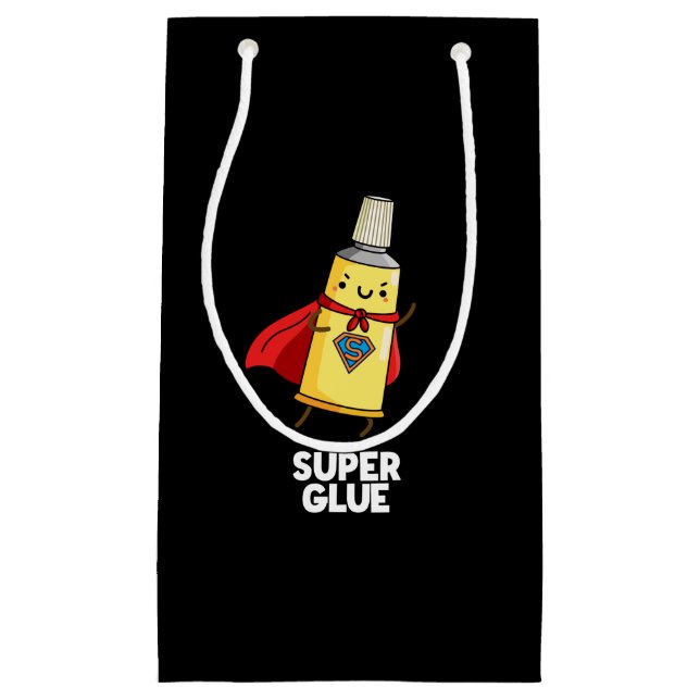 Toppen Glue Funny Toppen Hero Pun Mörk BG (Framsidan)