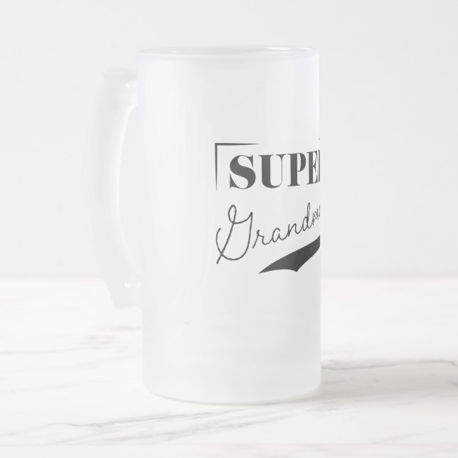 Toppen Grandma Frostat Ölglas (Framsida vänster)