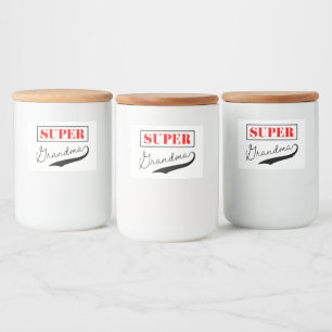 Toppen Grandma Mat Etiketter