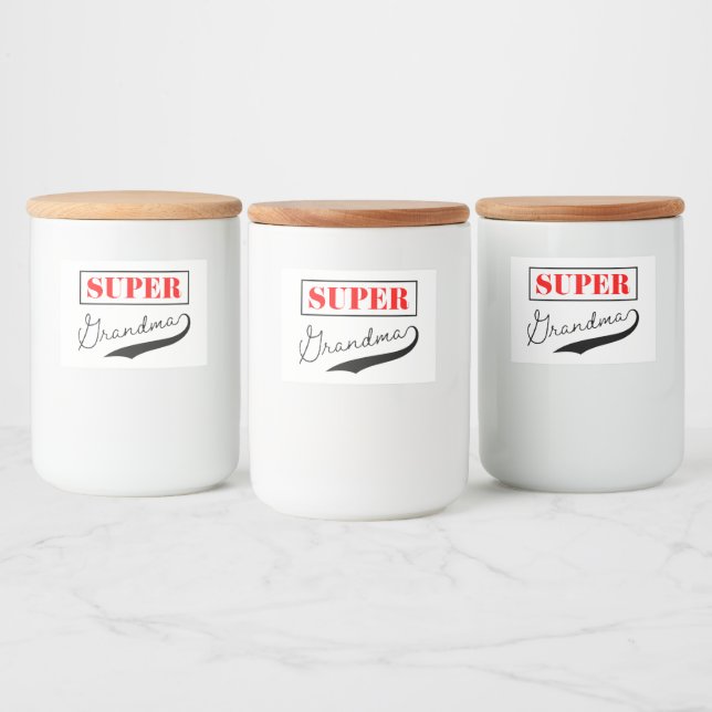 Toppen Grandma Mat Etiketter (Flaskor)