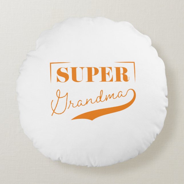 Toppen Grandma Rund Kudde (Framsidan)
