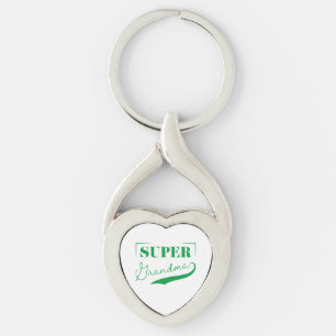 Toppen Grandma Twisted Heart Silverfärgad Nyckelring