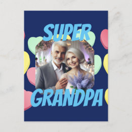 Toppen Grandpa | Anpassningsbar Message, Photo and Helg Vykort