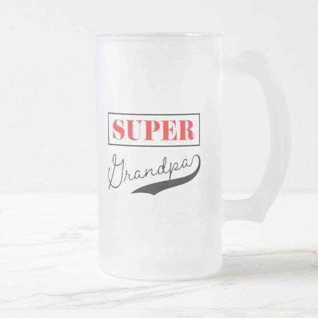 Toppen Grandpa Frostat Ölglas (Höger)