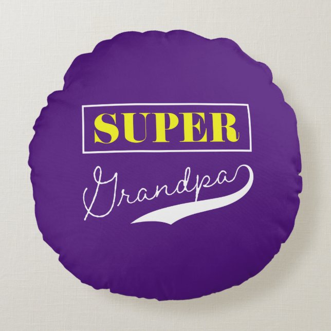 Toppen Grandpa Rund Kudde (Framsidan)
