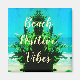 Toppen Grönt Sommarbuss Positive Vibes Magnet
