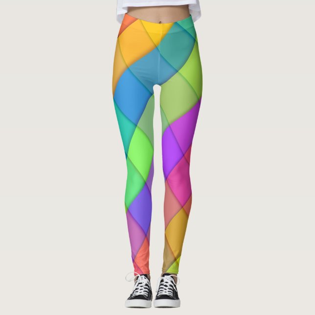 Toppen Groovy Bright Roligt Colorful Leggings (Framsida)