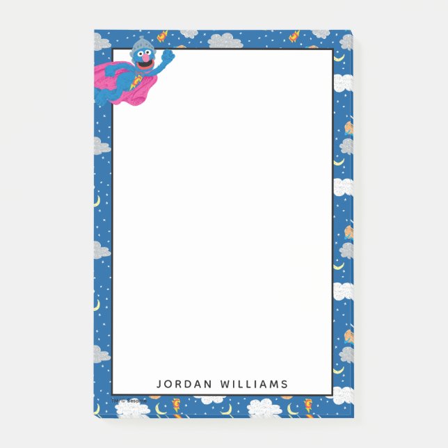 Toppen Grover 2.0 Natten Himlar Mönster Post-it Block (Framsida)