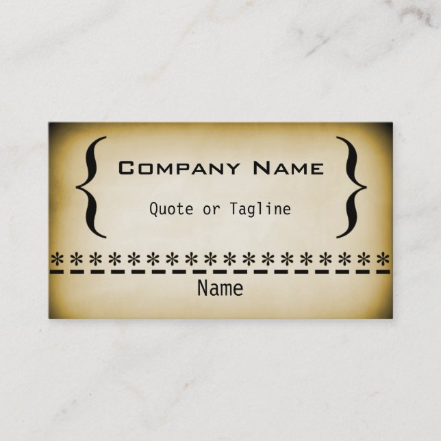 Toppen Grunge Affärskort, Guld Visitkort (Framsida)