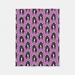 Toppen gullig brindle fransk bulldoggvalp fleecefilt