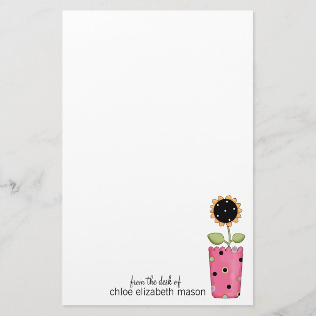 Toppen gullig flickaktigt sakerbrevpapper brevpapper (Framsida)