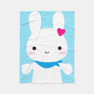 Toppen gullig Kawaii kanin Fleecefilt