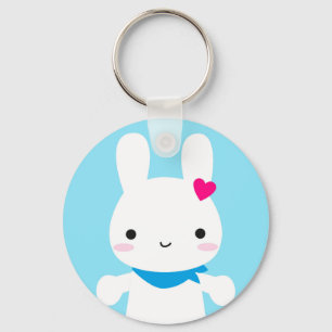 Toppen gullig Kawaii kanin Nyckelring