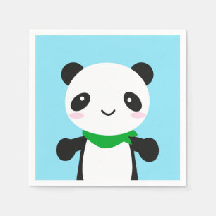 Toppen gullig Kawaii Panda Pappersservett