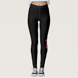Toppen gullig rosa Flamingodamasker Leggings
