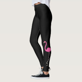 Toppen gullig rosa Flamingodamasker Leggings