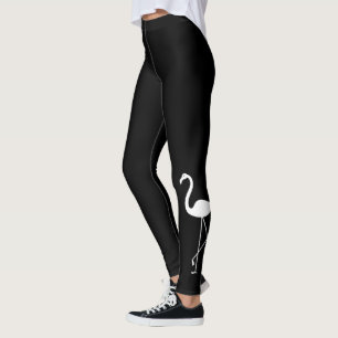 Toppen gullig svart- & vitFlamingodamasker Leggings
