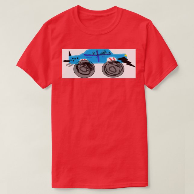 toppen gullmonstret lastbil t shirt (Design framsida)