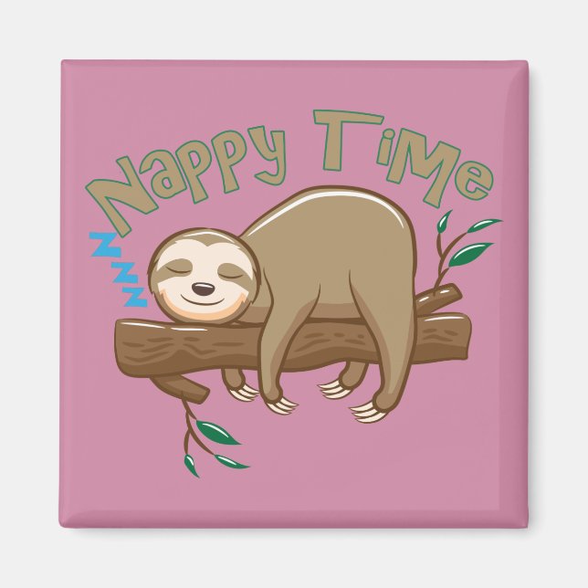 Toppen härlig Baby Sloth Magnet (Framsidan)