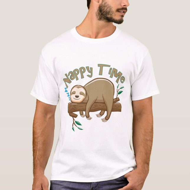 Toppen härlig Baby Sloth T Shirt (Framsida)