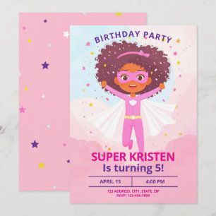 Toppen Hero Birthday Inbjudan - redigerbar
