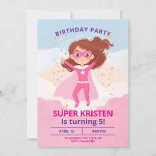 Toppen Hero Birthday Inbjudan - redigerbar