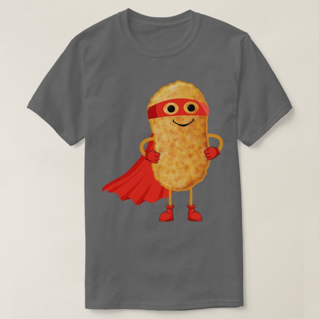 Toppen Hero Chicken Nuggets Funny Nugget Man Gift  T Shirt (Design framsida)