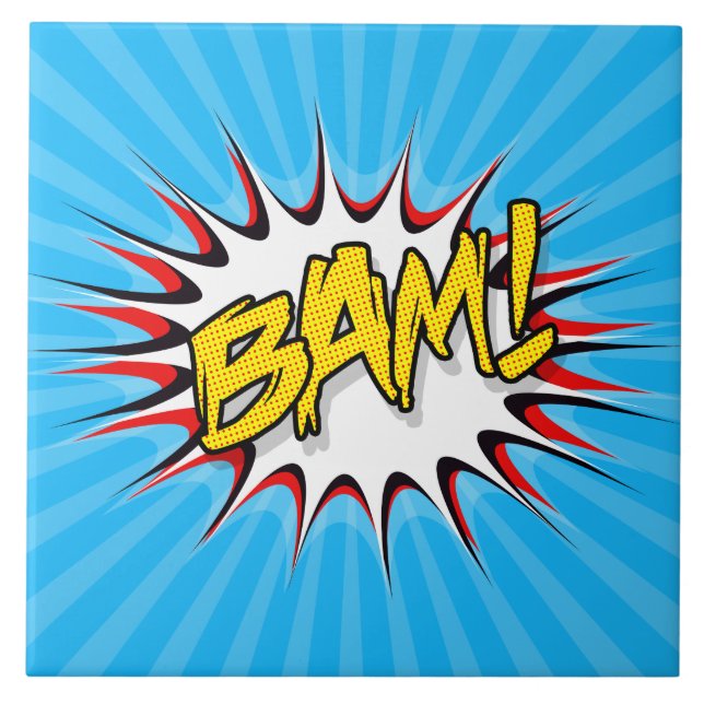 Toppen Hero Classic Bam! Åtgärdsbubbla Kakelplatta (Framsidan)