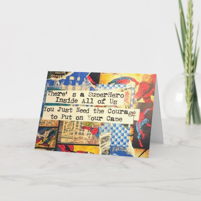 Toppen Hero-hälsningskort Kort (Framsida)