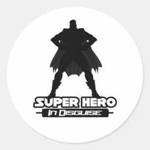 Toppen Hero in Disguise Runt Klistermärke