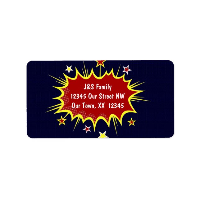 Toppen Hero-julen Adressetikett (Framsidan)