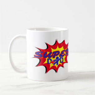 Toppen Hero Pappa Tecknad Bok Fars dag Kaffemugg