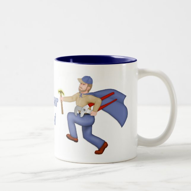 Toppen Hero Pappa Två-Tonad Mugg (Höger)