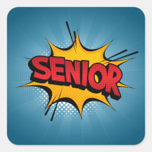 Toppen Hero Senior Fyrkantigt Klistermärke