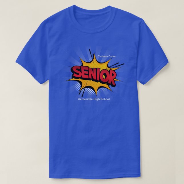 Toppen Hero Senior Mörk T Shirt (Design framsida)