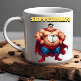 Toppen Hero SUPPERMAN Funny Office Gift Kaffemugg
